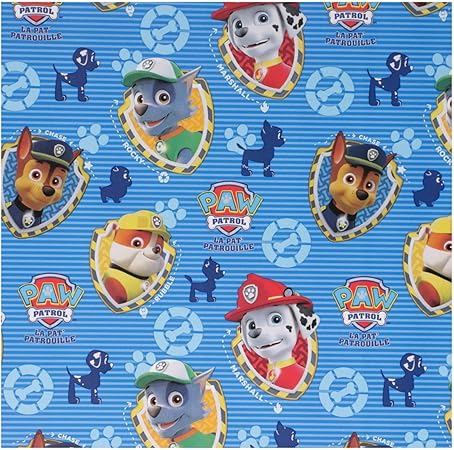 Promobo Rouleau Papier Cadeau Emballage Disney Pat Patrouille 0cm X 70cm Bleu Amazon Fr Cuisine Maison