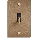 SELECT 1-Gang Solid Brass Toggle Switch, 3-Way Compatible with Faceplate | Vintage Brass Finish, 15A 120V AC Wall Mount, Vintage Style Single Pole, Faceplate &amp; Switch Module, UL Listed
