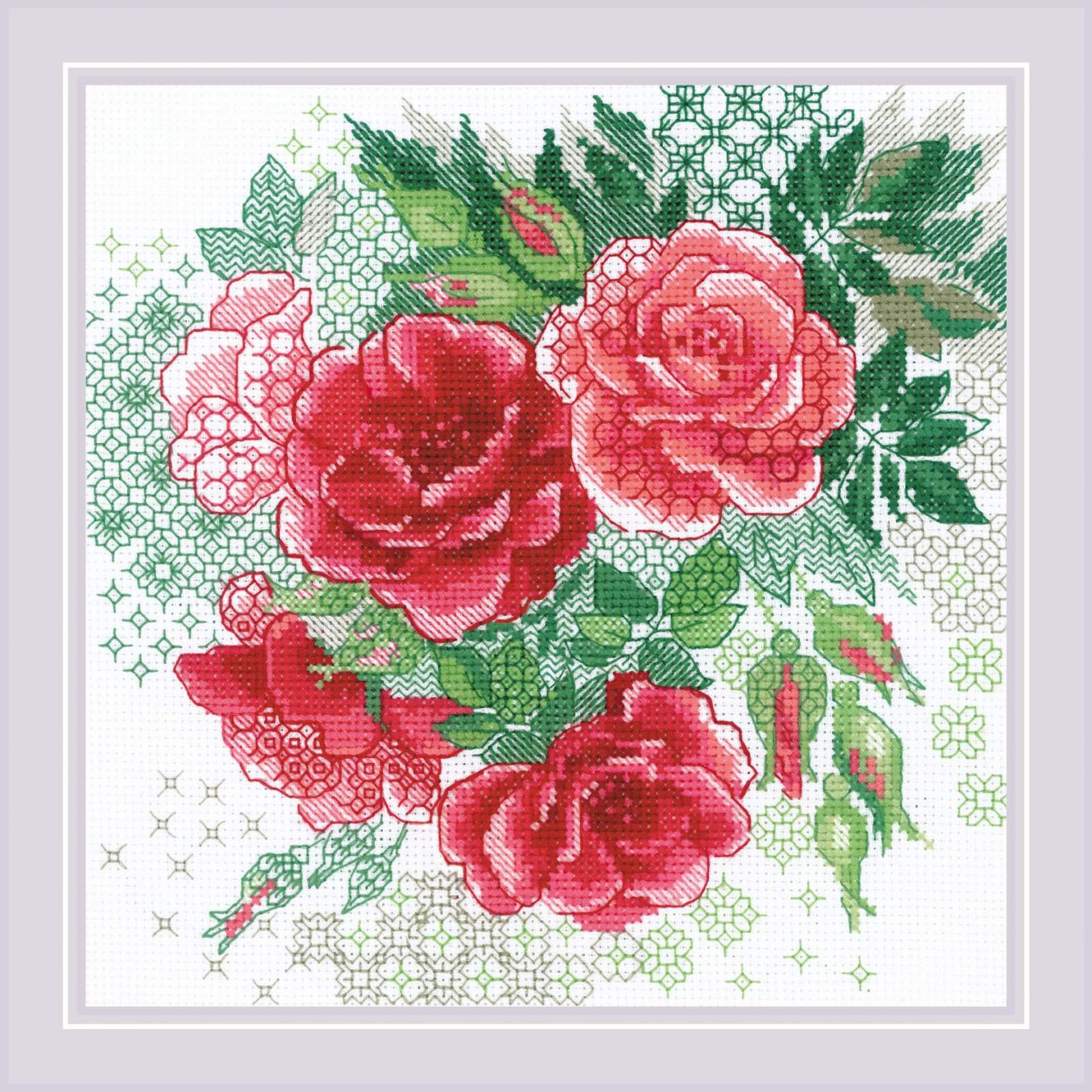 Riolis Blackwork Embroidery Kit, Multicoloured, 20 x 20 cm