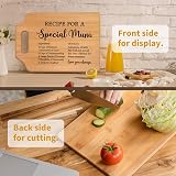 Gleevara Bamboo Cutting Board for Mum – Handmade Gift from Daughter Son view 2