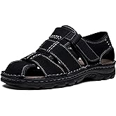 Jousen Men's Sandals Arch Support Casual Genuine Leather Summer Outdoor Beach Fisherman Sandals for Men