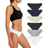 la notte Women’s Bikini Underwear Breathable Cotton Panties for Womens 6 Pack Ladies Stretchy Hipster Soft Briefs Panty