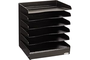 Safco 6 Tier Desk Organizer for Home, Office, Classroom & More, File Organizer with 6 Shelves, Powder Coated Finish, Commercial-Grade Steel Construction