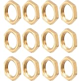 uxcell G1/4 Lock Nut, Hex Brass Female Locknut for Plumbing 12pcs