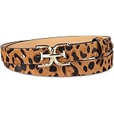 Sam Edelman womens Double-e Plaque Logo Buckle Skinny Fashion Trouser Belt