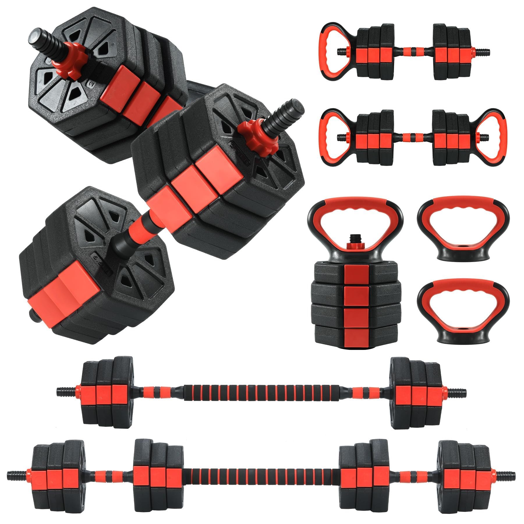 Photo 1 of ***FACTORY SEALED***Adjustable Dumbbells, 44/66/88Lbs Free Weight Set with Connector, 4 In1 Weight Dumbbell Set Used As Kettlebells, Barbell, Push Up Stand, Fitness Exercise for Home Gym Suitable Men/Women