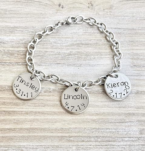 mother charm bracelet personalized