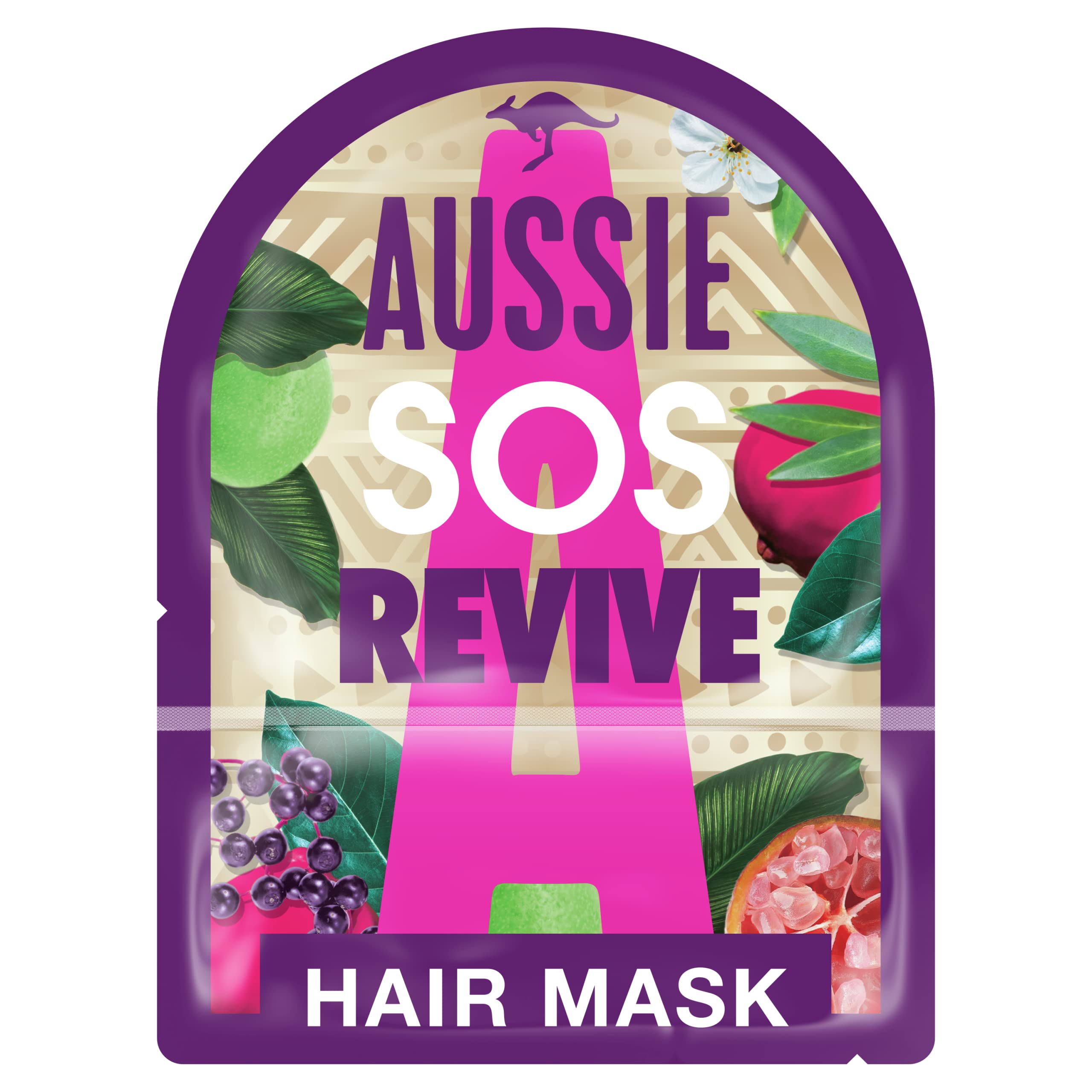 Aussie SOS Hair Mask & Cap Revive Your Lifeless Locks with A Blend of Australian Superfoods, Vegan, 20ml