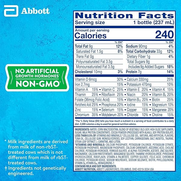 PEDIASURE GROW & GAIN WITH IMMUNE SUPPORT, KIDS PROTEIN SHAKE, CHOCOLATE, 8-FL-OZ BOTTLE, 6 SHAKES