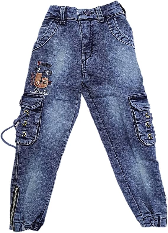 Buy Kids Fashion Series Boys Denim Cargo Jogger 6 Pocket (27 Years) at