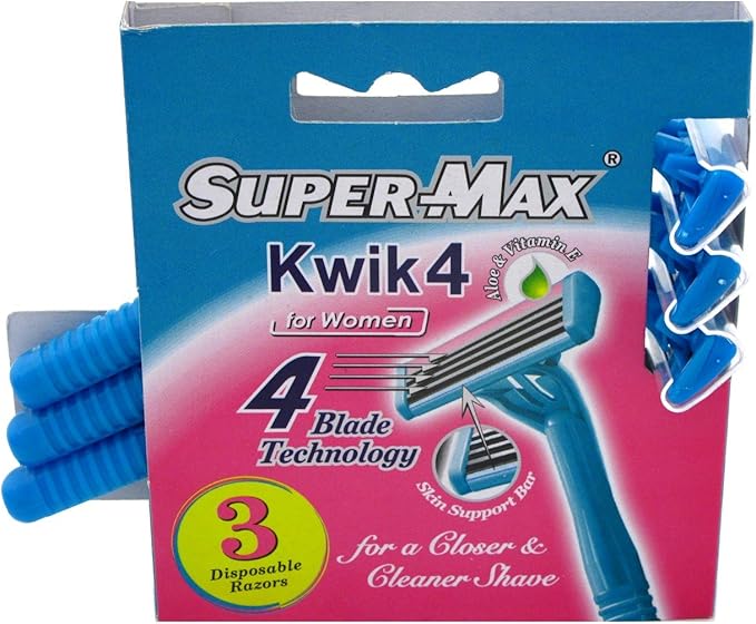 Supermax Razor Womens Kwik4 Blade 3 Razors 6Count Amazon.ca Beauty