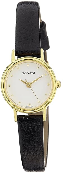 Sonata Analog White Dial Women's Watch -NK8096YL01