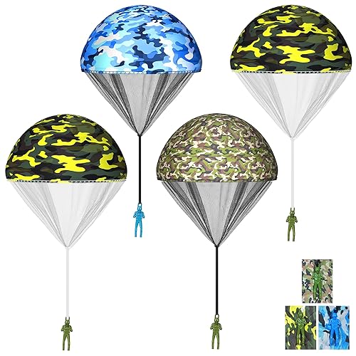 Parachute Toy for Kids, Army Outdoor Toys Flying Parachute Men, Inside  Outside Toys for or 10 11 12 Year Old, Easter Basket Stuffers 