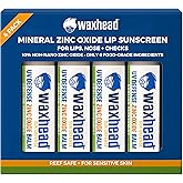 Waxhead Zinc Oxide Lip Balm – SPF Mineral Lip Sunscreen Chapstick for Kids and Adults, Non Nano Zinc Lip Balm for Sensitive S