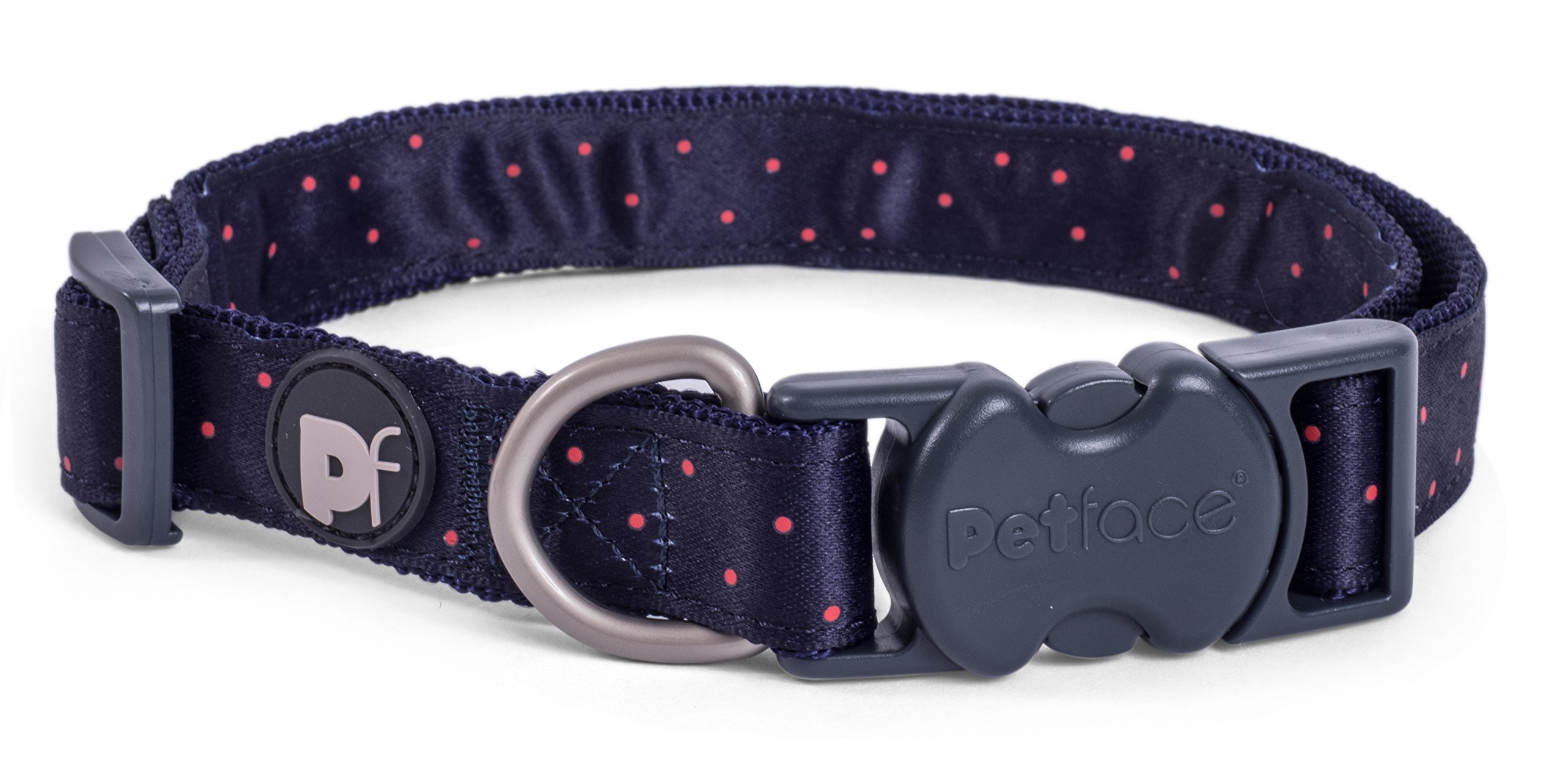 Petface Scarlet Ditsy Spot Dog Collar, Large