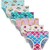 Cadidi Dinos Little Girls' Soft Cotton Underwear Kids Cool Breathable Comfort Panty Briefs Toddler Undies(Pack of 6)