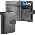 PUNCUBE Minimalist Wallet with Key Holder and Phone Stand Rfid Blocking Wallet for Men and Women (Black)