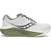 Saucony Men's Triumph 22 Sneaker, White/Olivine, 12.5
