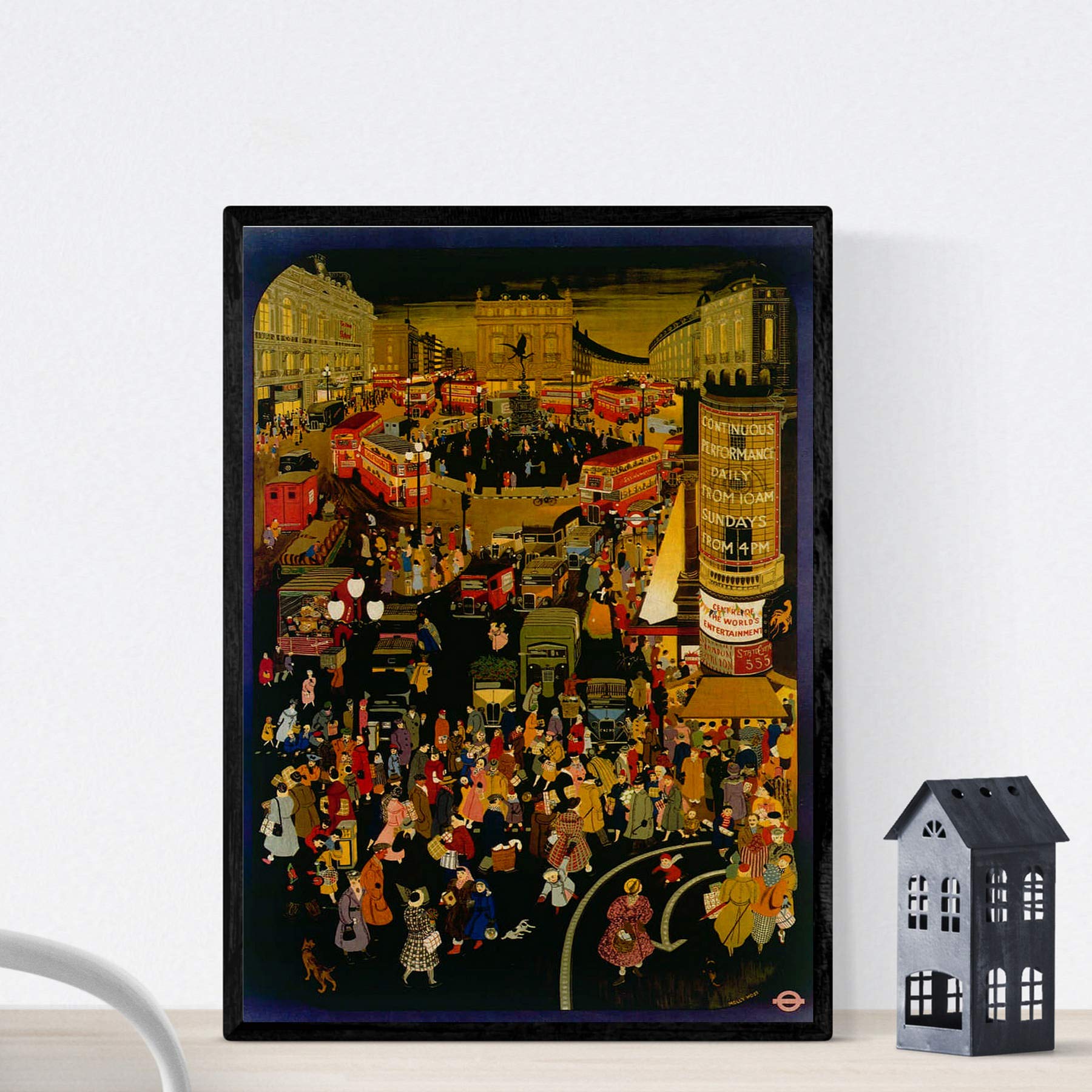 Nacnic Vintage Poster Vintage Poster Europe. London at night. A3 size — image 1