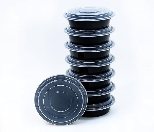 blacware comida Prep 7 pulgadas Ronda Contenedores de ...