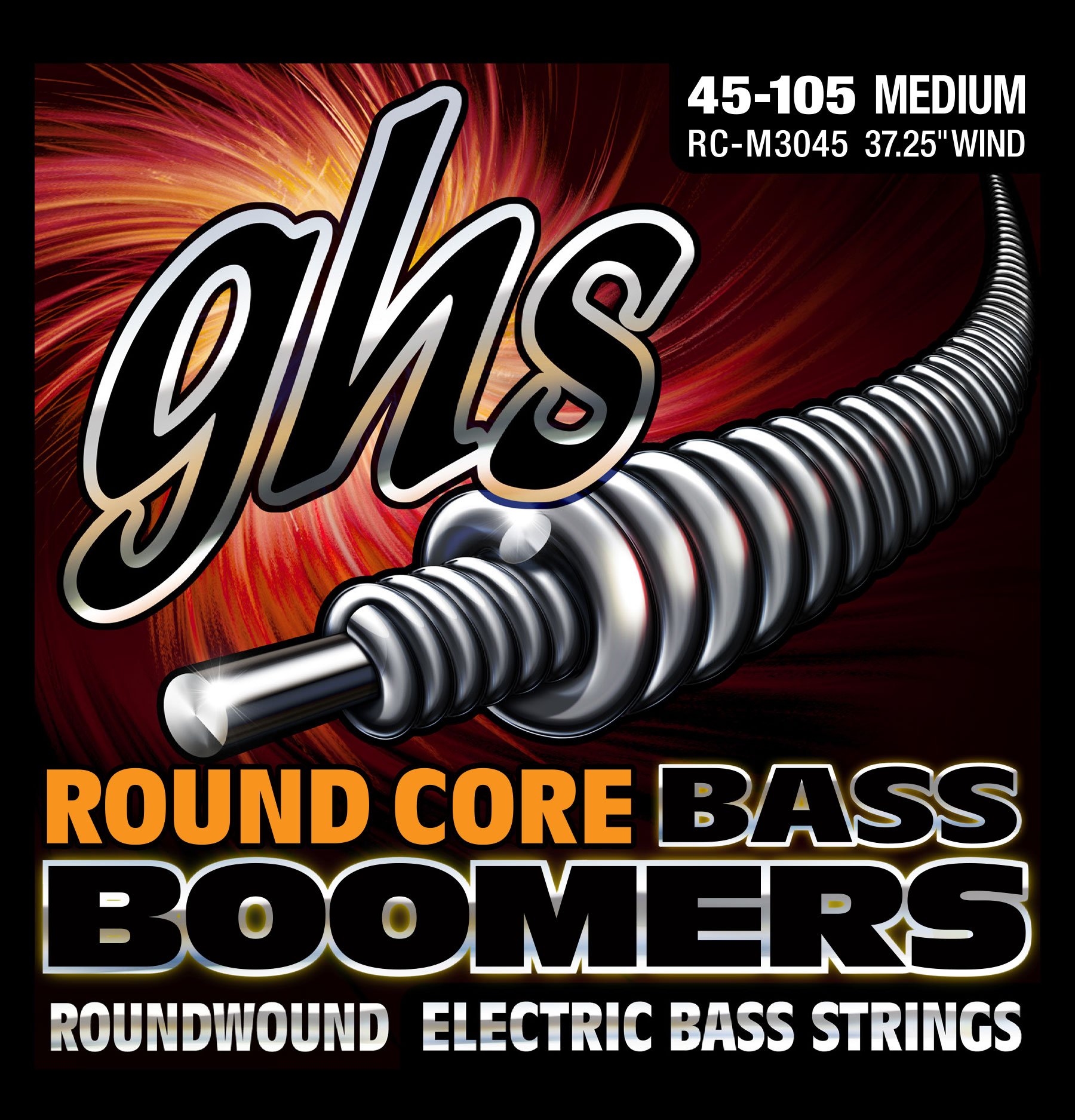 Photo 1 of GHS Strings RC-M3045 Round Core Bass Boomers, 4-Set, Medium Gauge, 45-105, (37.25" winding)