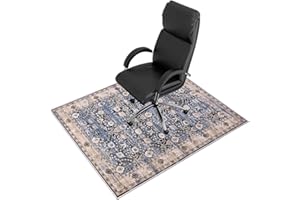 Anidaroel Office Chair Mat for Hardwood Floor, 35"X47" Computer Chair Mat for Rolling Chair, Desk Chair Mats, Low-Pile Carpet, Anti-Slip Floor Protector Rug