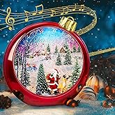 Large Christmas Santa Snow Globe Light up Lantern with 8 Songs, 8.7" Red Big Christmas Snow Globes for Kids Adults, 6H Timer & Dual Power, Snowglobes Christmas Decorations Indoor, Gifts for Women Men
