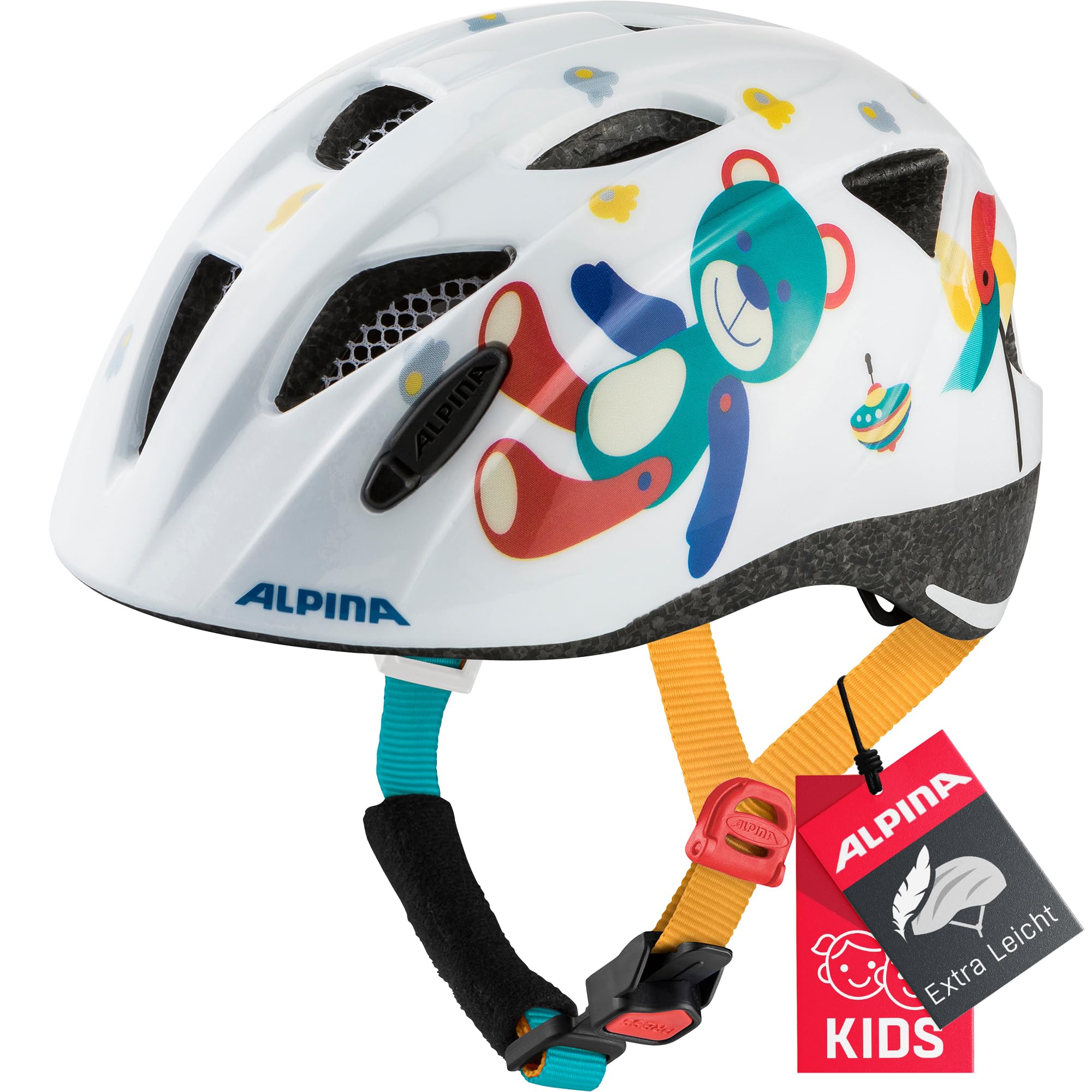 ALPINA Unisex - Children, XIMO cycling helmet, white bear gloss, 49-54 cm