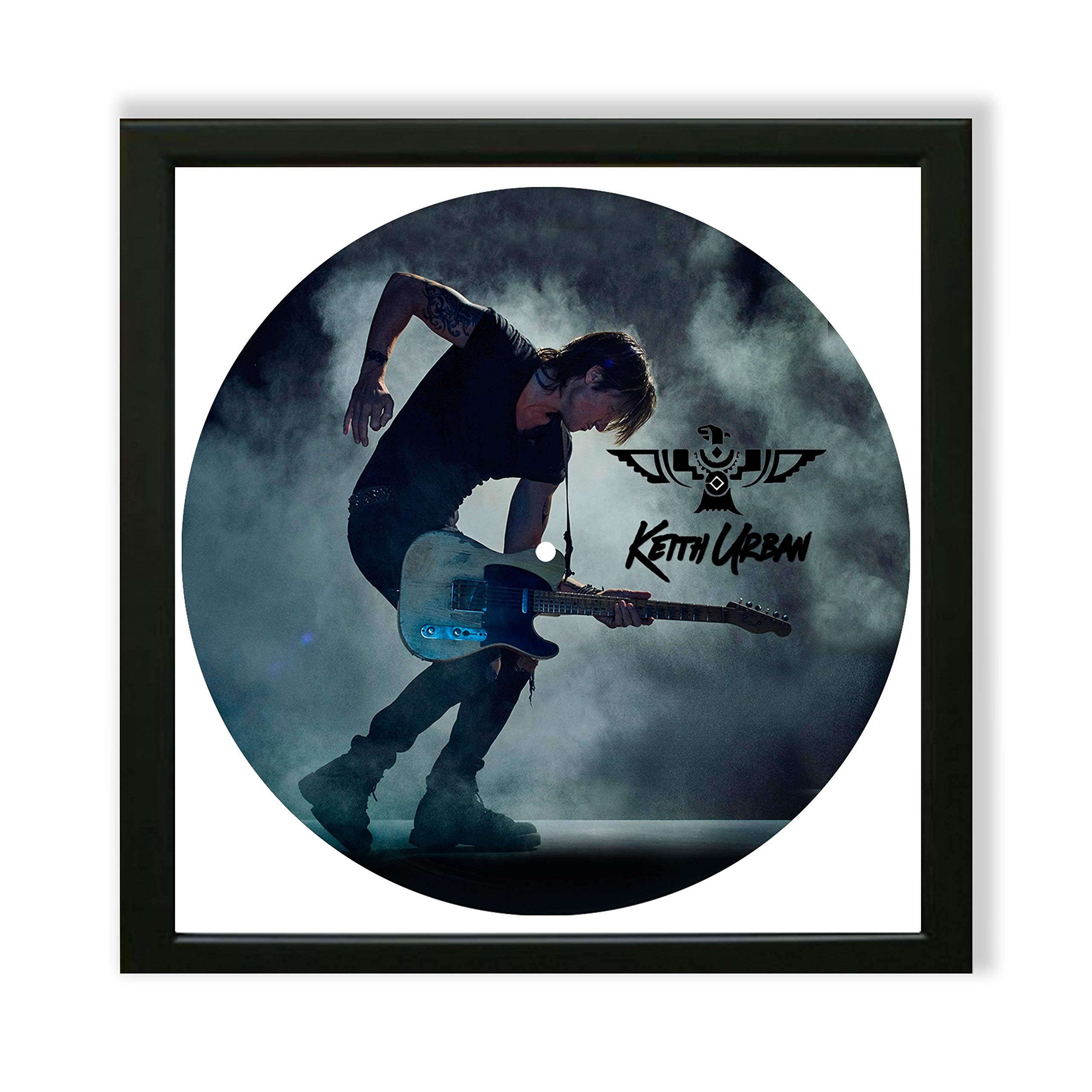 Keith Urban Vinyl Frame Décor 14"x14", Wall Framed Decor Painted Keith Urban, Original Gifts for Mus