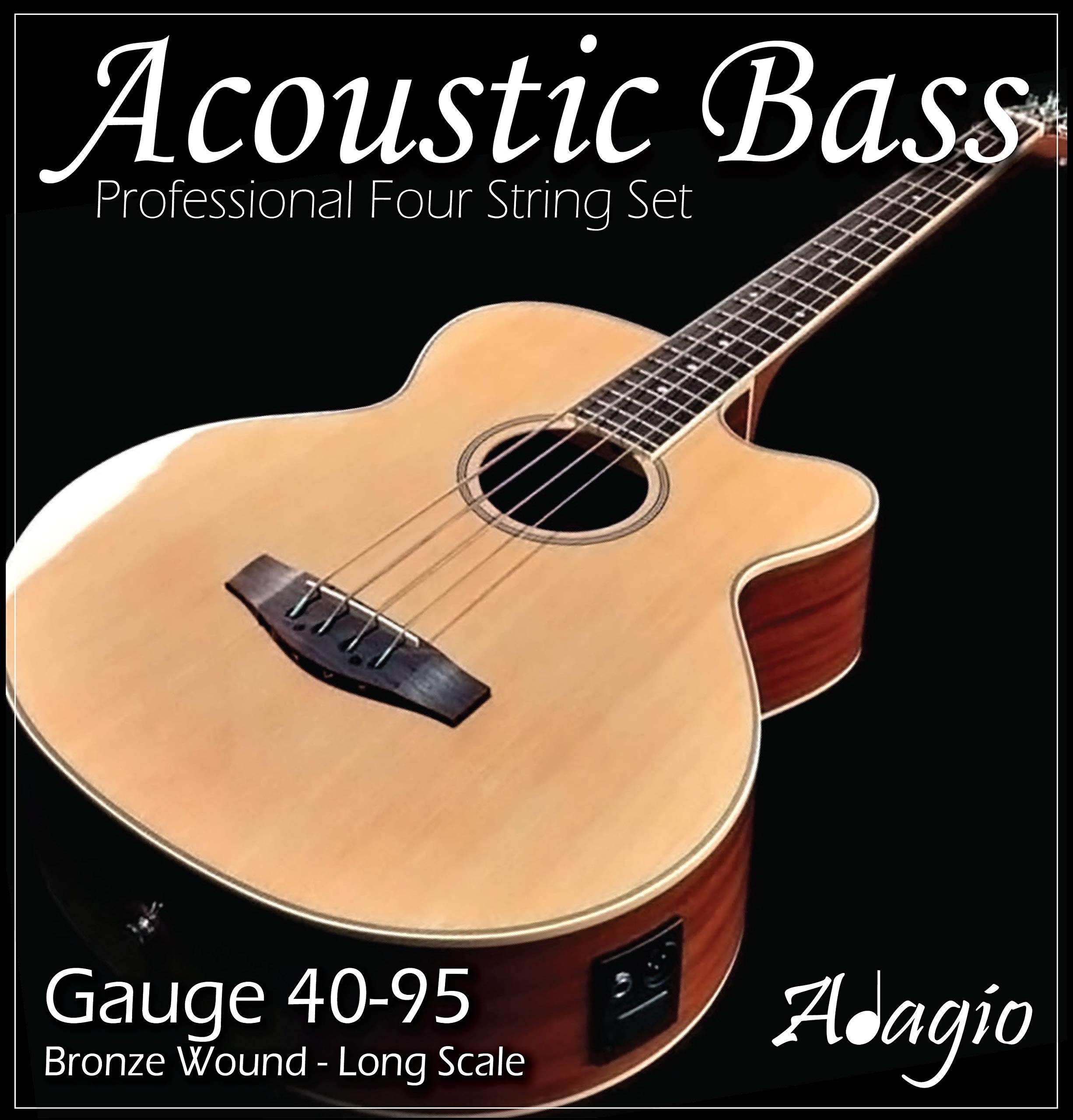 Adagio Professional Acoustic Bass Guitar String Set 40-95 Light