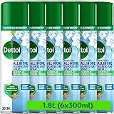 Dettol Antibacterial Spray Crisp Linen 1.8L (300ml x6) Disinfectant