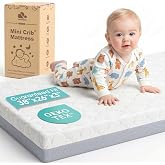 DeerFable Pack and Play Mattress, Dual Sided Memory Foam 38x26x3 Inch, Gray | Pack n Play Mattress 3 Inch Thick, 4 in 1 Breathable Mini Crib Mattress, Portable Mattress 38x26x3, Playard Playpen Mattress