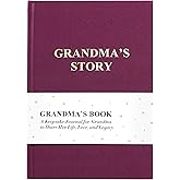 Grandma's Life Story Journal, Grandma Book To Fill Out, Heirloom Books for Grandparents, Meaningful Keepsake Gifts from Granddaughter Grandson for Mother's Day, Birthday, Christmas (Grandma RoseRed)