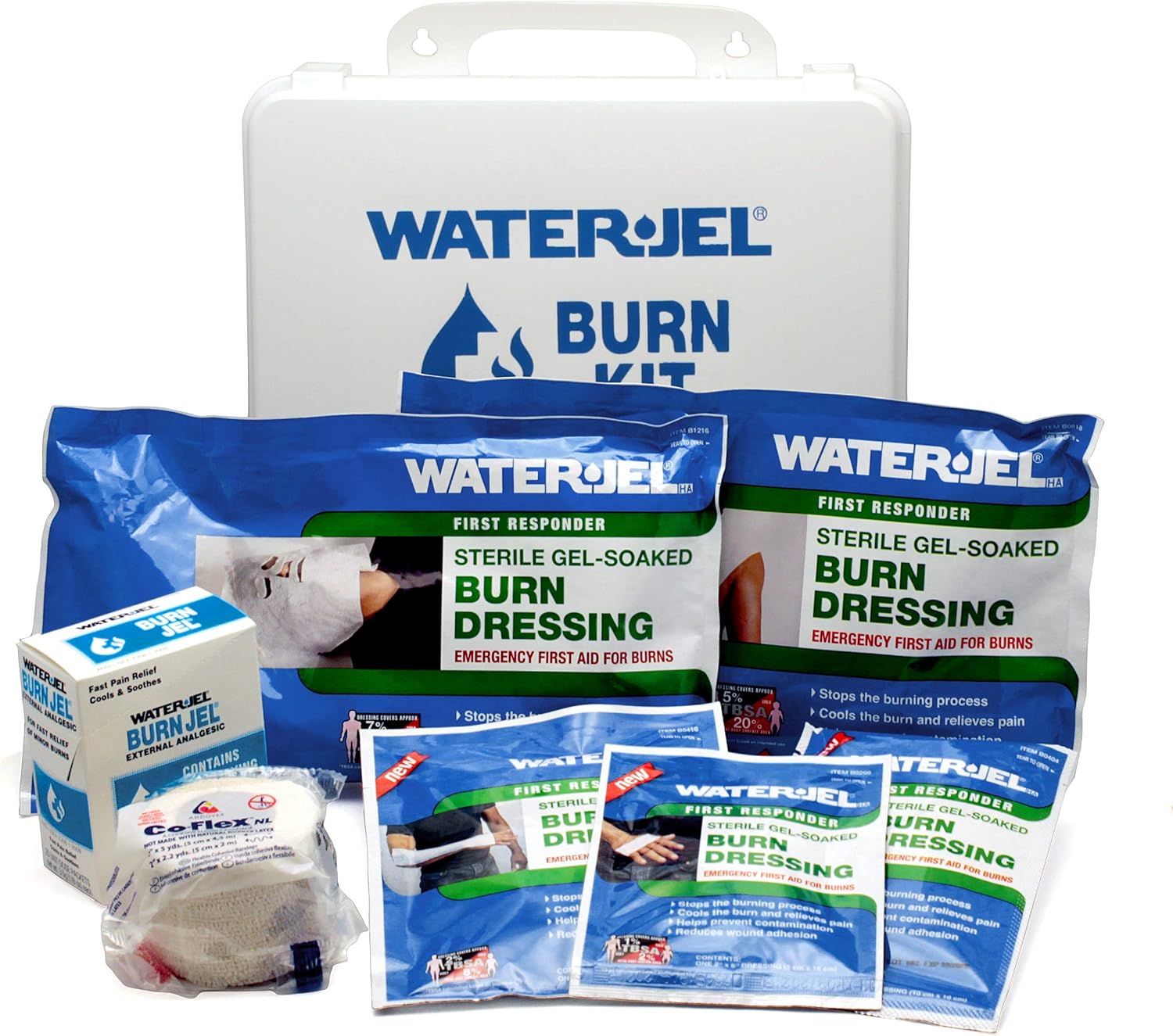 Medique Products 86301 Water Jel Industrial/Welding First Aid Kit, Filled - Workplace First Aid Kits - 