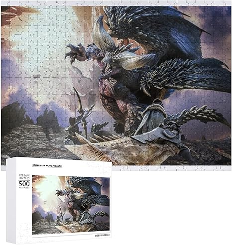 Amazon Co Jp モンスターハンターライズ パズル 子供 ジグソーパズル 木製パズル 知育玩具 最高のギフトの選択 レジャー エンターテイメントパズル 500 Pcs ホーム キッチン
