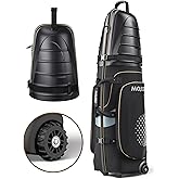 Golf Travel Bags for Airlines with Wheels, Hard Case Top and 1680D Heavy Duty Oxford Protect Golf Clubs, Lightweight and Easy to Maneuver