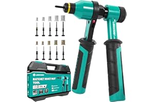 LIBRATON Rivet Nut Tool Kit, Rivnut Tool, Professional Ratchet Rivet Nut Tool, Ratcheting Riv Nut Tool with 10 SAE and Metric