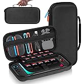 RJAD Carrying Case for Nintendo Switch 2 with 20 Game Card Slots, Switch2 Slim Protective Cover Hard Shell Bag, Switch 2 Portable Travel Carry Cases with Pockets for Switch2 Console Accessories