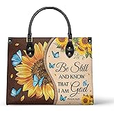 BLESSAC Bible Leather Handbag For Christian Women, Premium Vegan Leather, Valentine's Day Gifts for Women, Wife, or Mother
