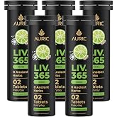 Auric LIV365 Green Effervescent Tab | Refreshing Fizzy Drink | 100 Tabs