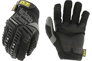 Mechanix Wear M-Pact Impact Resistant Work Gloves - Durable Safety Gloves for Men - Touchscreen Capable - Machine Washable - Breathable - Medium - Black