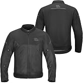 KEMIMOTO Motorcycle Summer Mesh Jacket for Men Lightweight with CE Armors | Material：Polyster. Seasons:Suit for Spring, Summer and Early Fall. Features：75% Mesh Area, Extended Back Hem, Adjustment