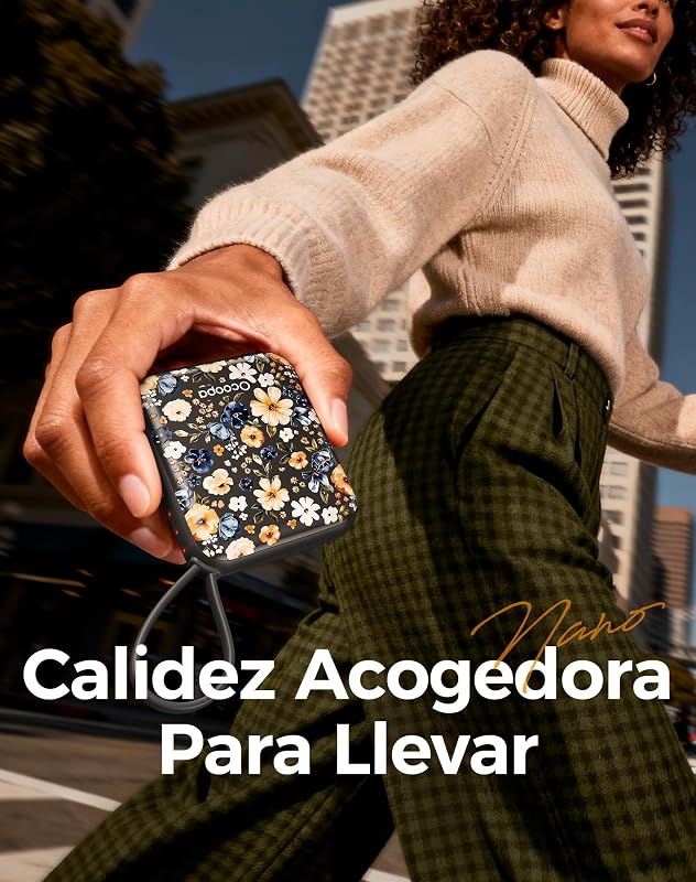 Calentador de Manos Recargable 2 Unidades, Eléctrico USB Calienta Manos Reutilizables 4000mAh, 3 Niveles hasta 52°C, Regalos Originales para Mujer, Ideal para Navidad, Viajar y Aire Libre