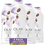 Body Wash for Women by Olay, Daily Moisture with Almond Milk Body Wash, 22 oz, (4 Count)