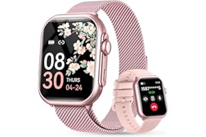 BANLVS Smart Watch for Women Men Fitness: 1.85" Smart Watch with 30 Days+ Battery Life Make/Recive Call Heart Rate SpO2 Sleep Monitor 120+ Sport IP68 Waterproof Fitness Tracker Watch for iPhone Android