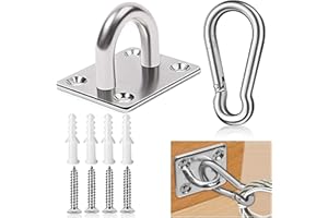 ZENGSUSU Dog Tie Out Mounted Wall Hook with Clip - Secure Dog Leash Parking Indoor&Outdoor, Stainless Steel Practical Lead Ma