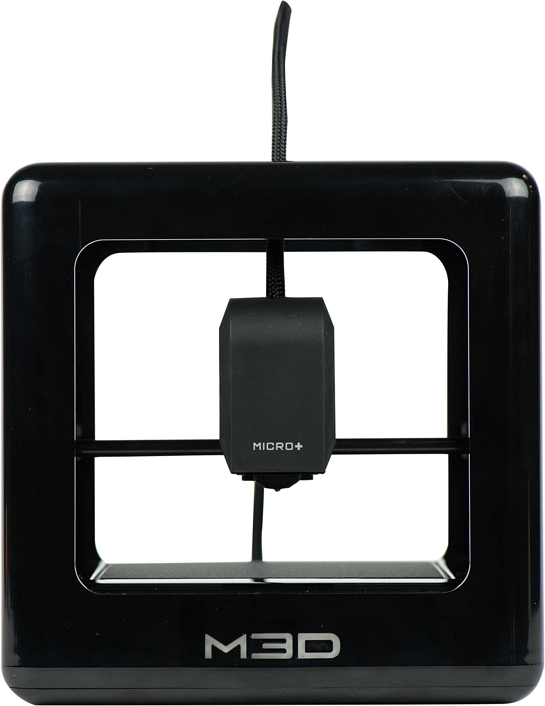M3D Micro+ Desktop 3D Printer for Home, Work, and School Use, Includes FREE Software, Compatible with 1.75mm PLA / Tough / ABS-R / PETG Filament Materials, Black