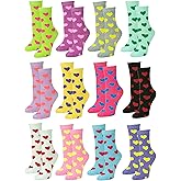 Gelante 12-Pair Women's Crew Socks, Soft Thin Lightweight Breathable Athletic & Casual