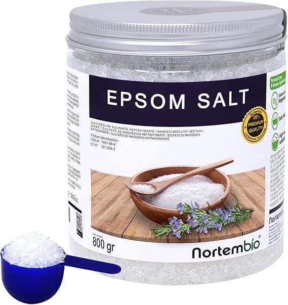 Nortembio Epsom Salt 800 g. Source of Magnesium. Pharmaceutical Grade