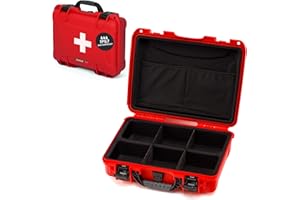 NANUK 910 Waterproof First Aid Box Empty with Lid Organizer & Dividers – Durable Medical First Aid Organizer Case, IP67-Rated